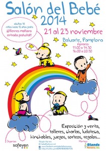 Cartel oficial del Salón del Bebé de Navarra 2014 que se celebra en Baluarte